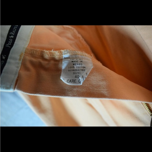 Polo by Ralph Lauren Men's Shorts Flat Front Pockets Size 40 Orange - Picture 5 of 6